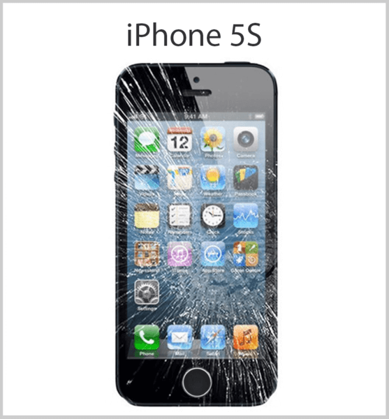 iPhone 5s cracked screen