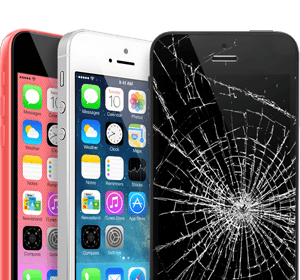 iPhone 5c cracked screen